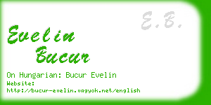 evelin bucur business card